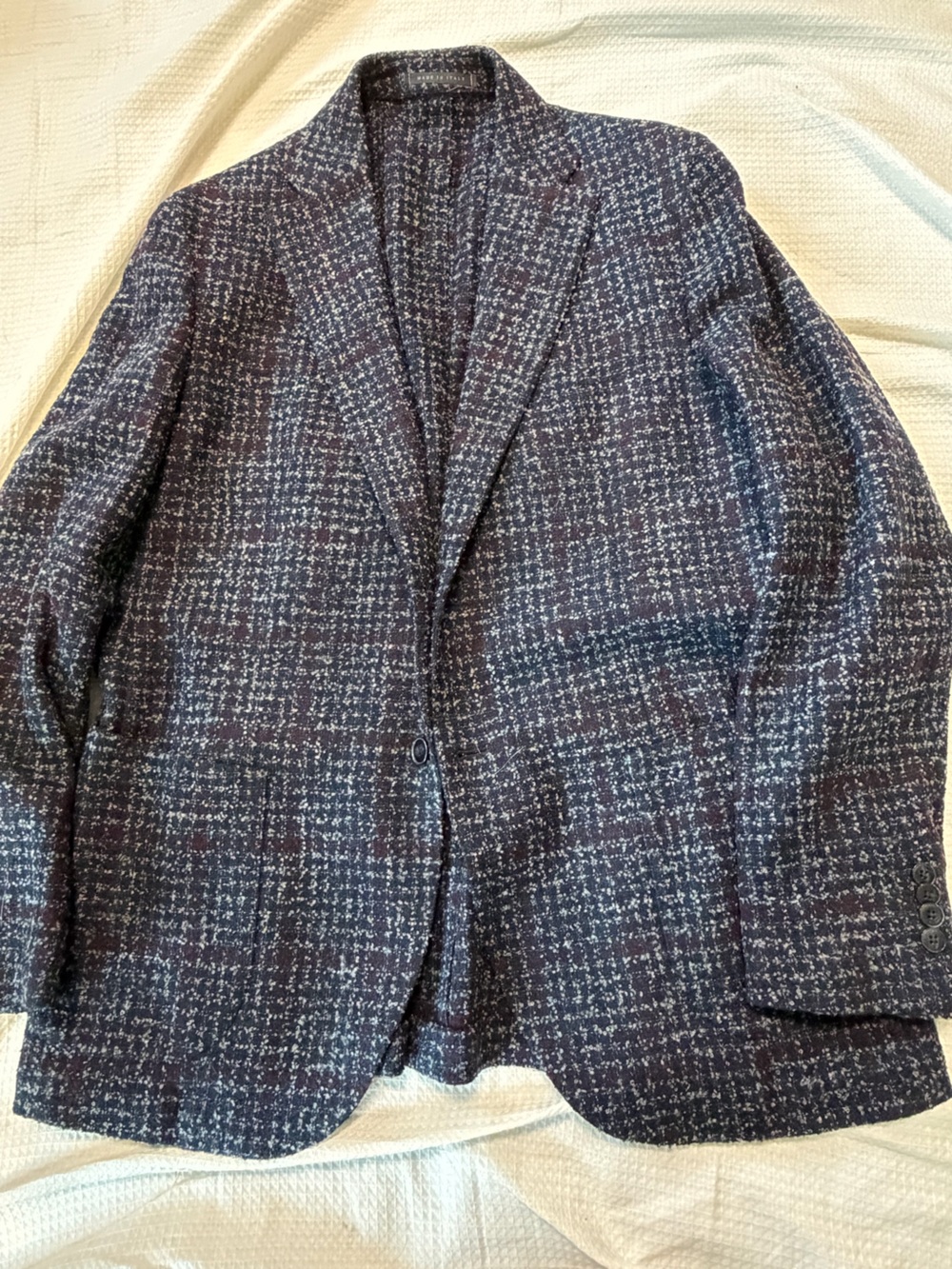 LBM 1911 made in Italy Men's gray blue Tweed Sport Coat Blazer